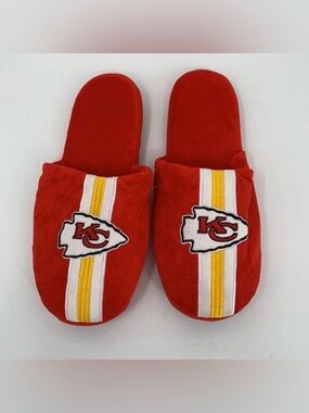 FOCO Kansas City Chiefs plush slide slipper mule KC NFL Football men new M 9 10